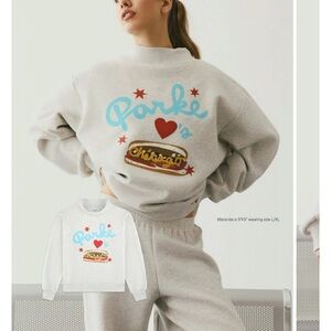 Parke & Ronen Light Gray Graphic Sweatshirt